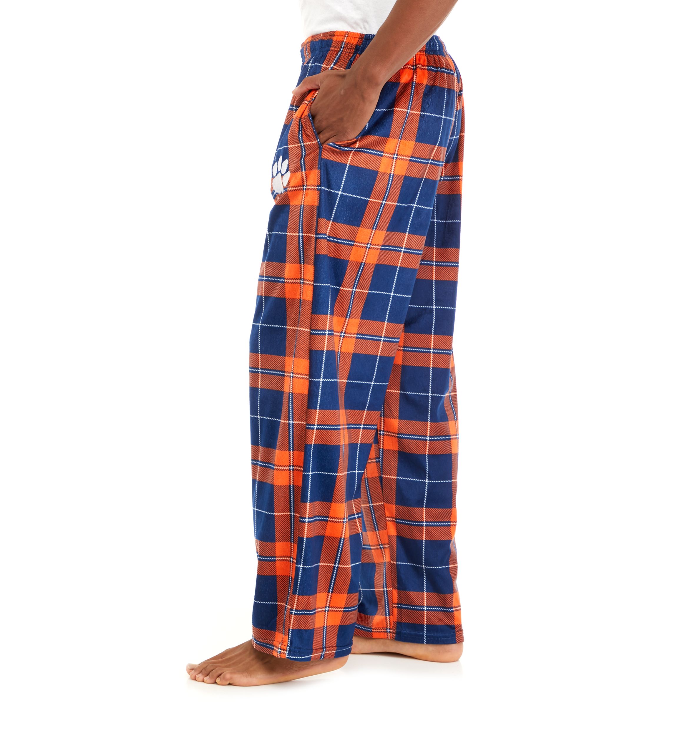 Mens NCAA Clemson Tigers Silky Fleece Pajama Pants