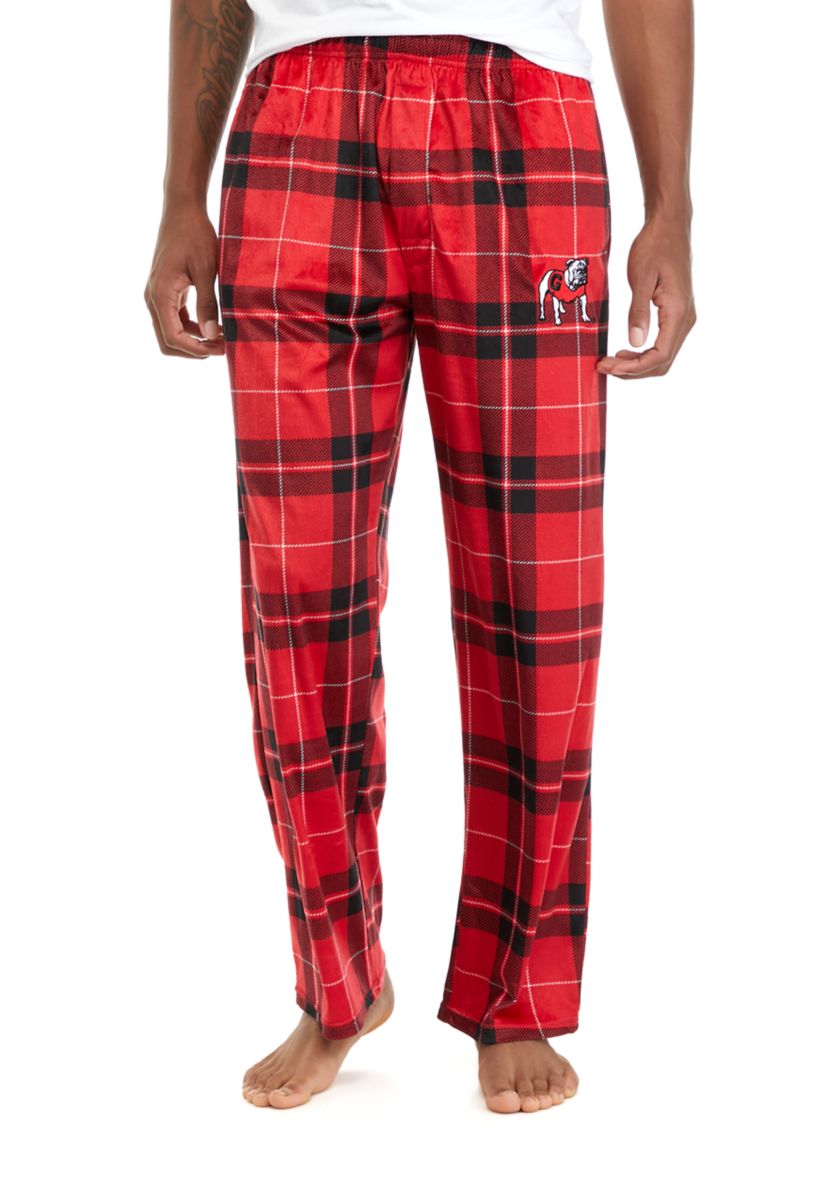 Mens NCAA Georgia Bulldogs Silky Fleece Pajama Pants