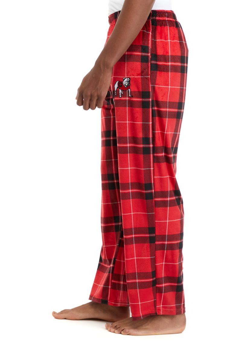 Mens NCAA Georgia Bulldogs Silky Fleece Pajama Pants