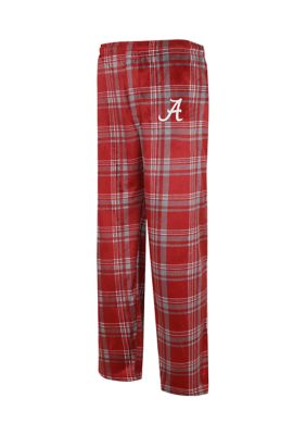 Men's NCAA Alabama Crimson Tide Hawthorne Plaid Silky Fleece Pajama Pants