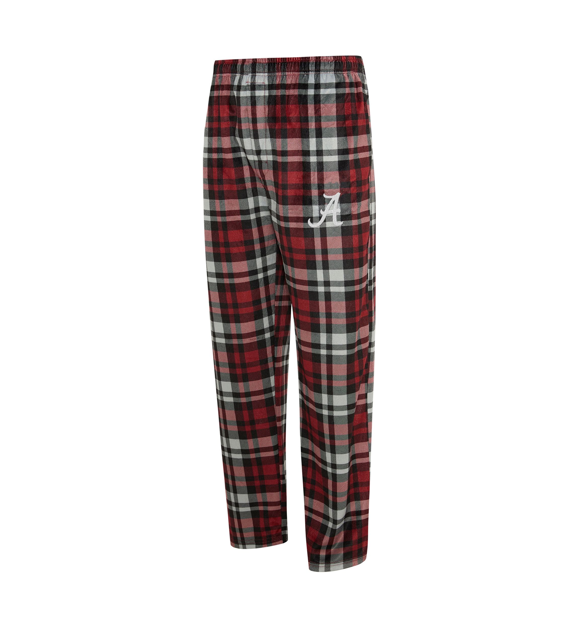 NCAA Alabama Crimson Tide Bryce Mens Plaid Silky Fleece Pant