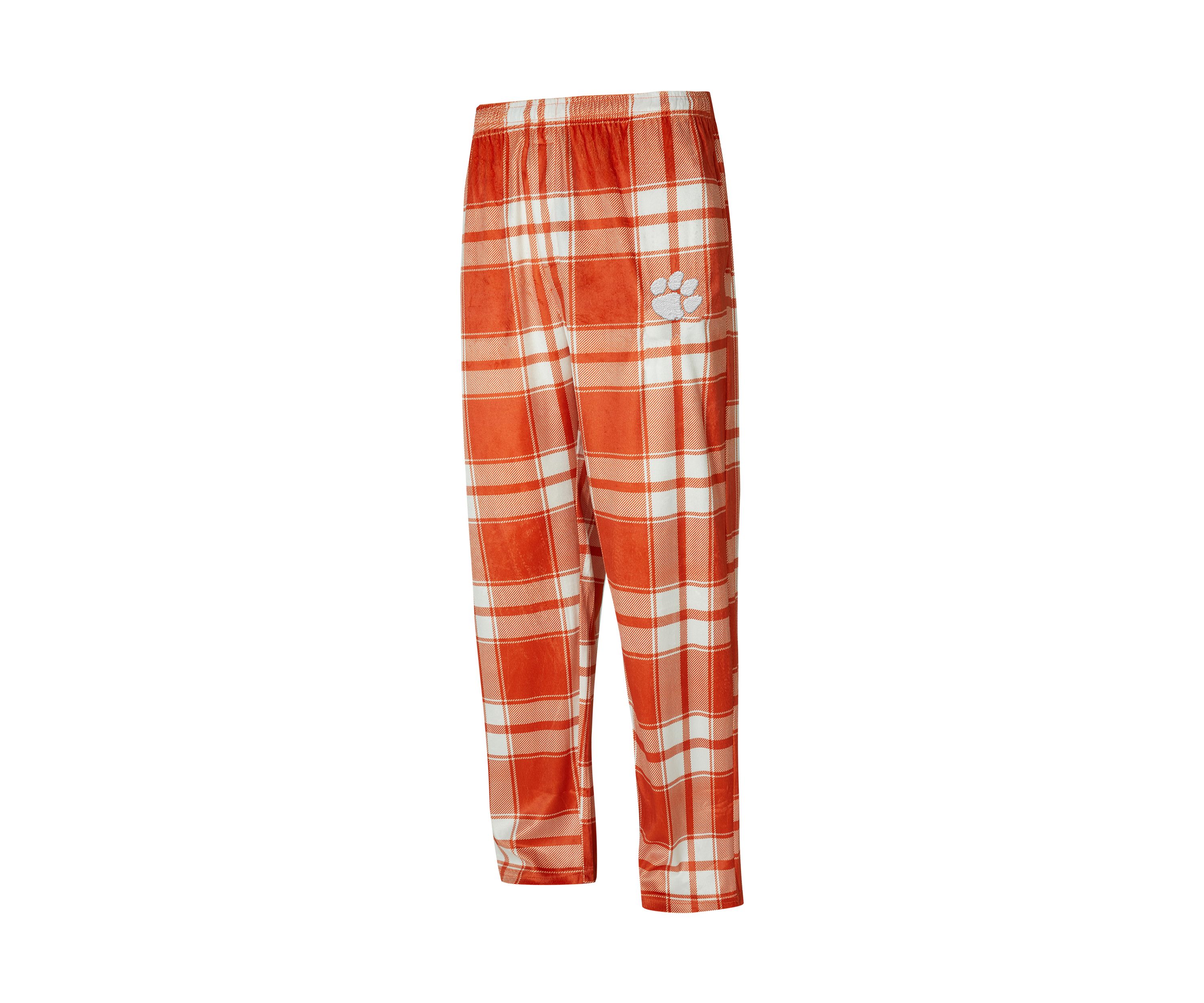 NCAA Clemson Tigers Embry Plaid Silky Fleece Pants