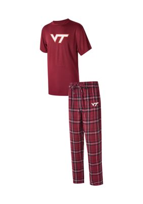 College Concepts NCAA Virginia Tech Hokies Ethos Short Sleeve Shirt and Pajama Pants Set