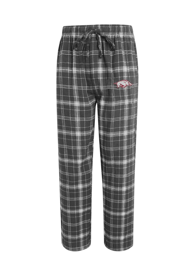 NCAA Arkansas Razorbacks Plaid Flannel Pajama Pants 