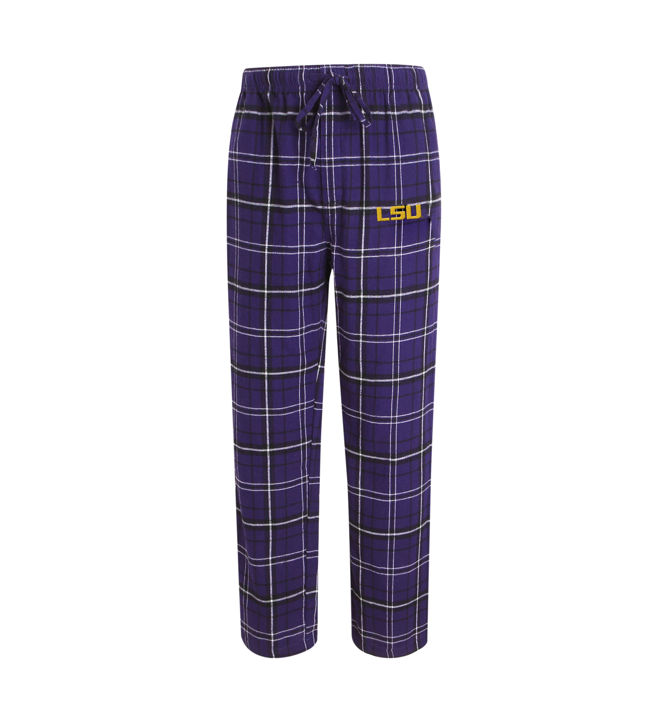 NCAA LSU Tigers  Plaid Flannel Pajama Pants 