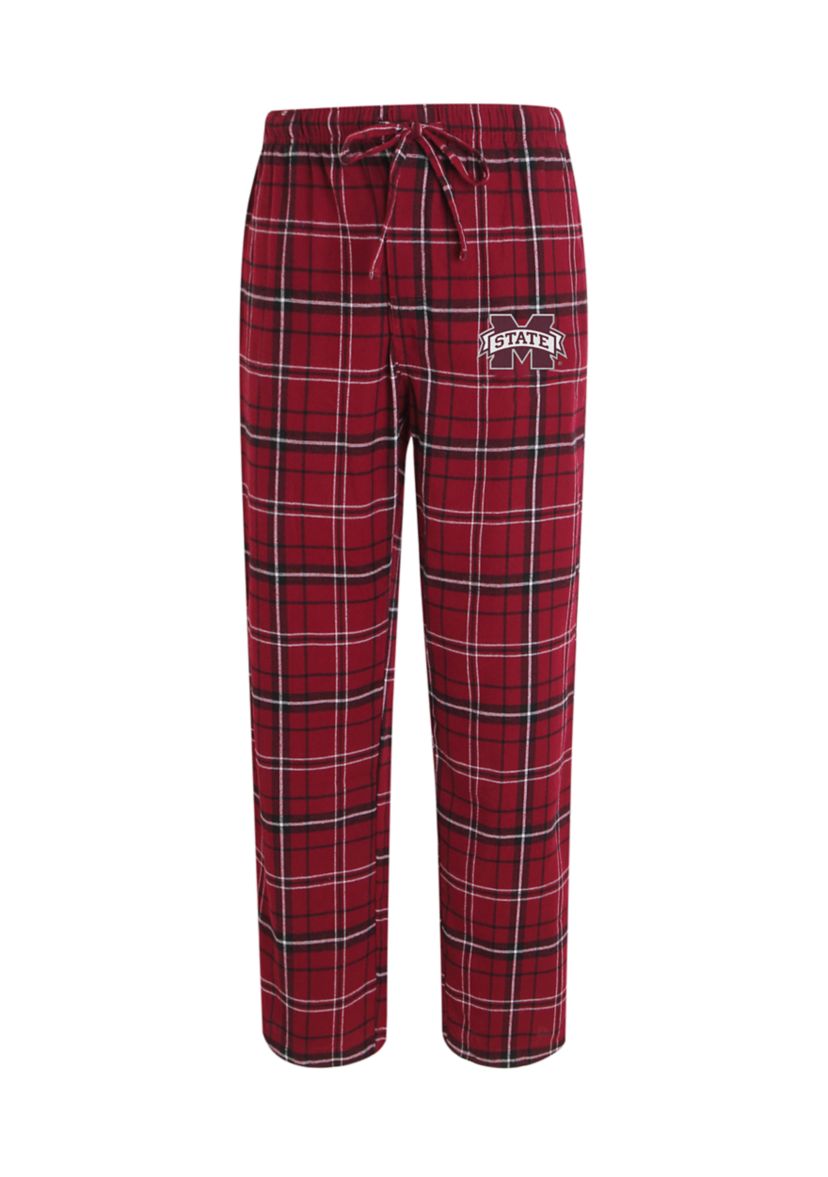 NCAA Mississippi State Bulldogs Plaid Flannel Pajama Pants 