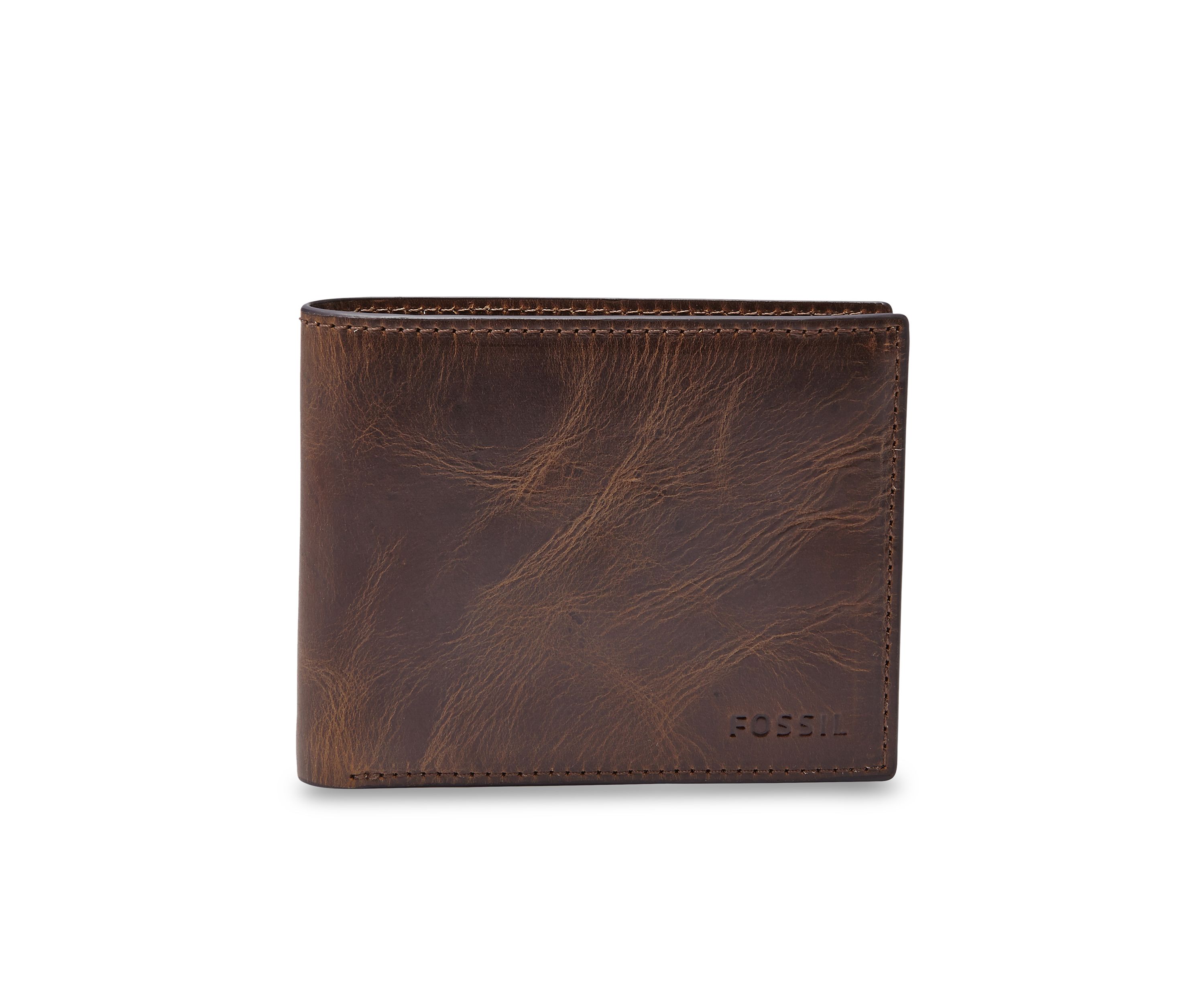 Derrick Leather RFID Bifold with Flip ID Wallet