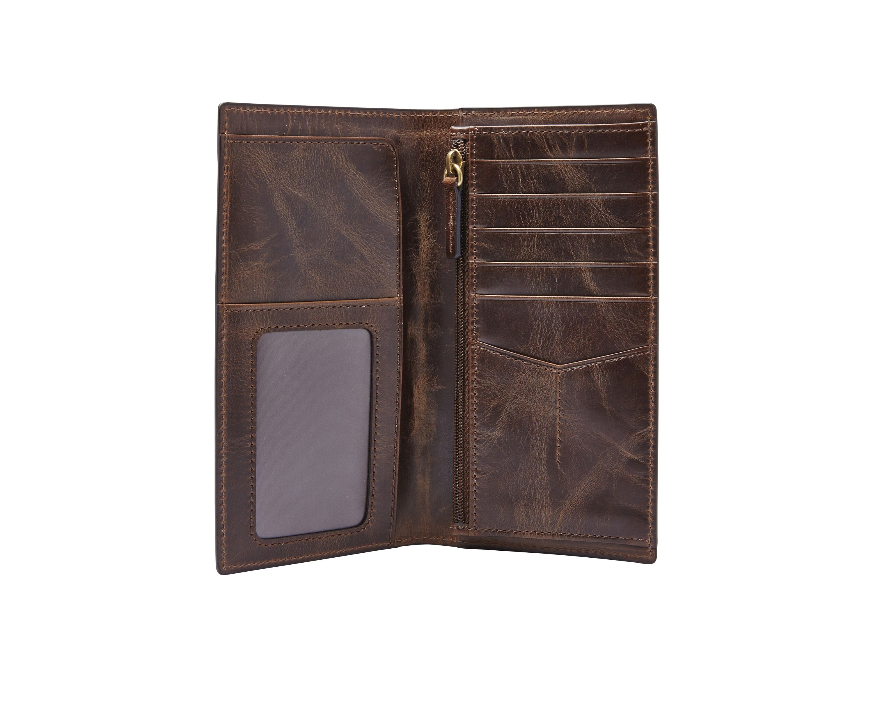 Derrick Leather Executive Checkbook Wallet