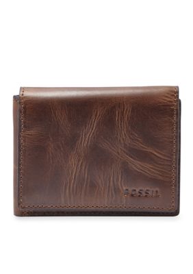 Derrick Leather Flip Trifold Wallet