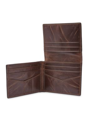 Derrick Leather Flip Trifold Wallet