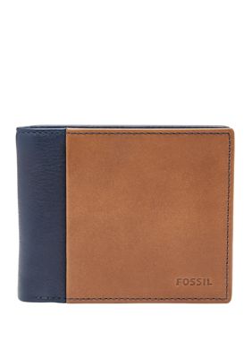 Fossil Ward Men's RFID Blocking Flip ID Bifold Wallet Genuine