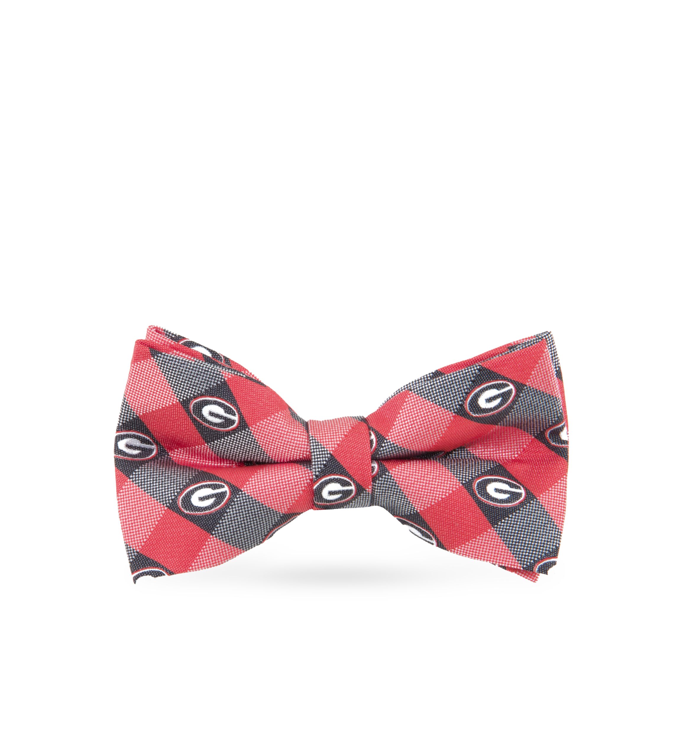 Georgia Bulldogs Check Pre-tied Bow Tie