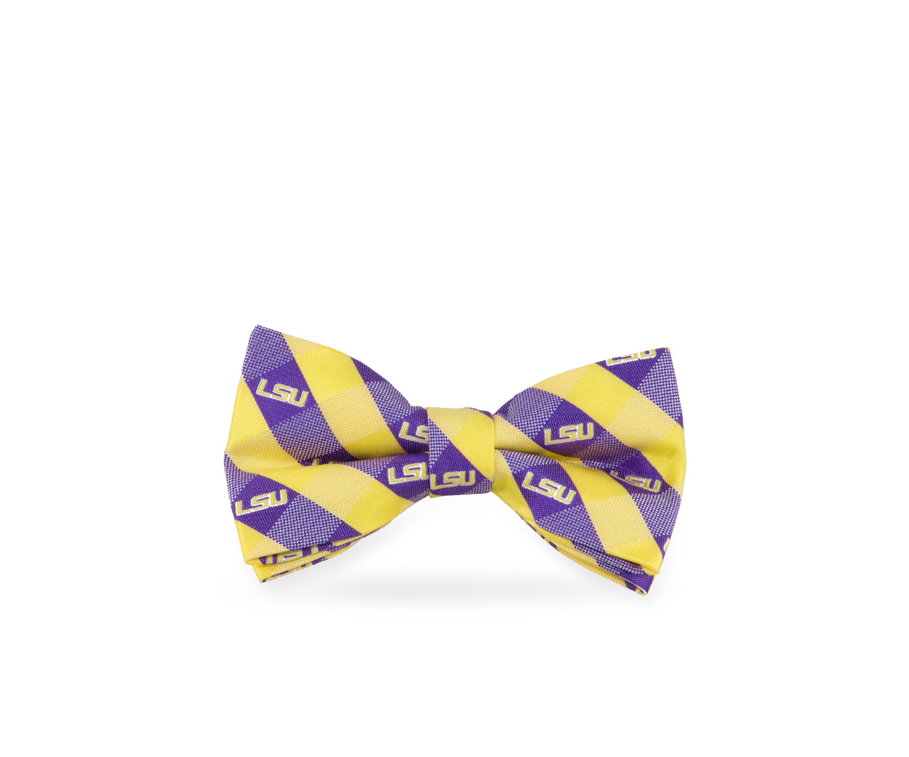 LSU Tigers Check Pre-tied Bow Tie