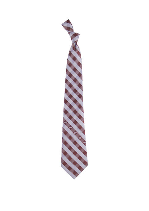 Eagles Wings NCAA Mississippi State Bulldogs Check Tie