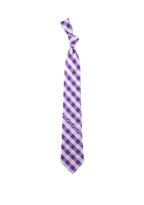 NCAA TCU Horned Frogs Check Tie