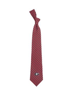 NCAA Georgia Bulldogs Gingham Tie