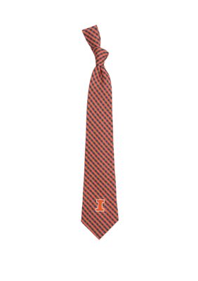 NCAA Illinois Fighting Illini Gingham Tie