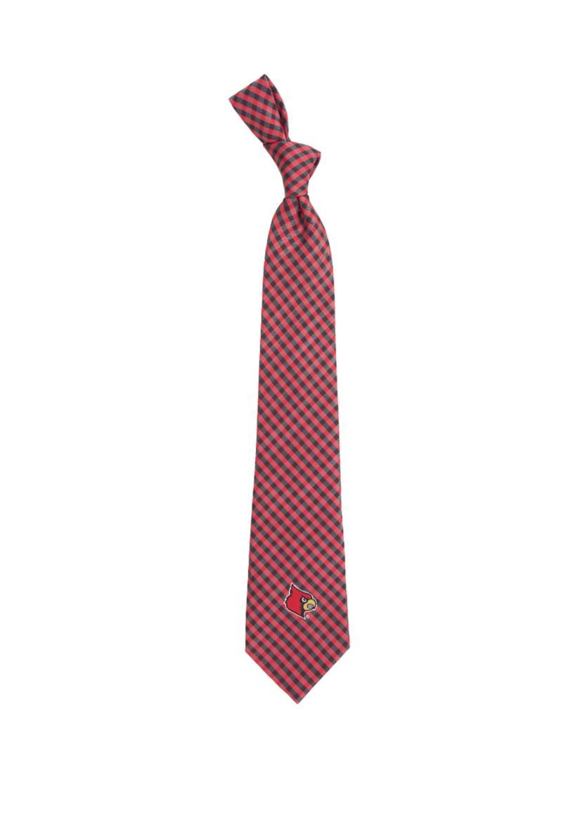 NCAA Louisville Cardinals Gingham Tie