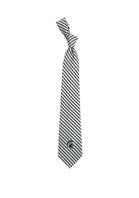 NCAA Michigan State Spartans Gingham Tie