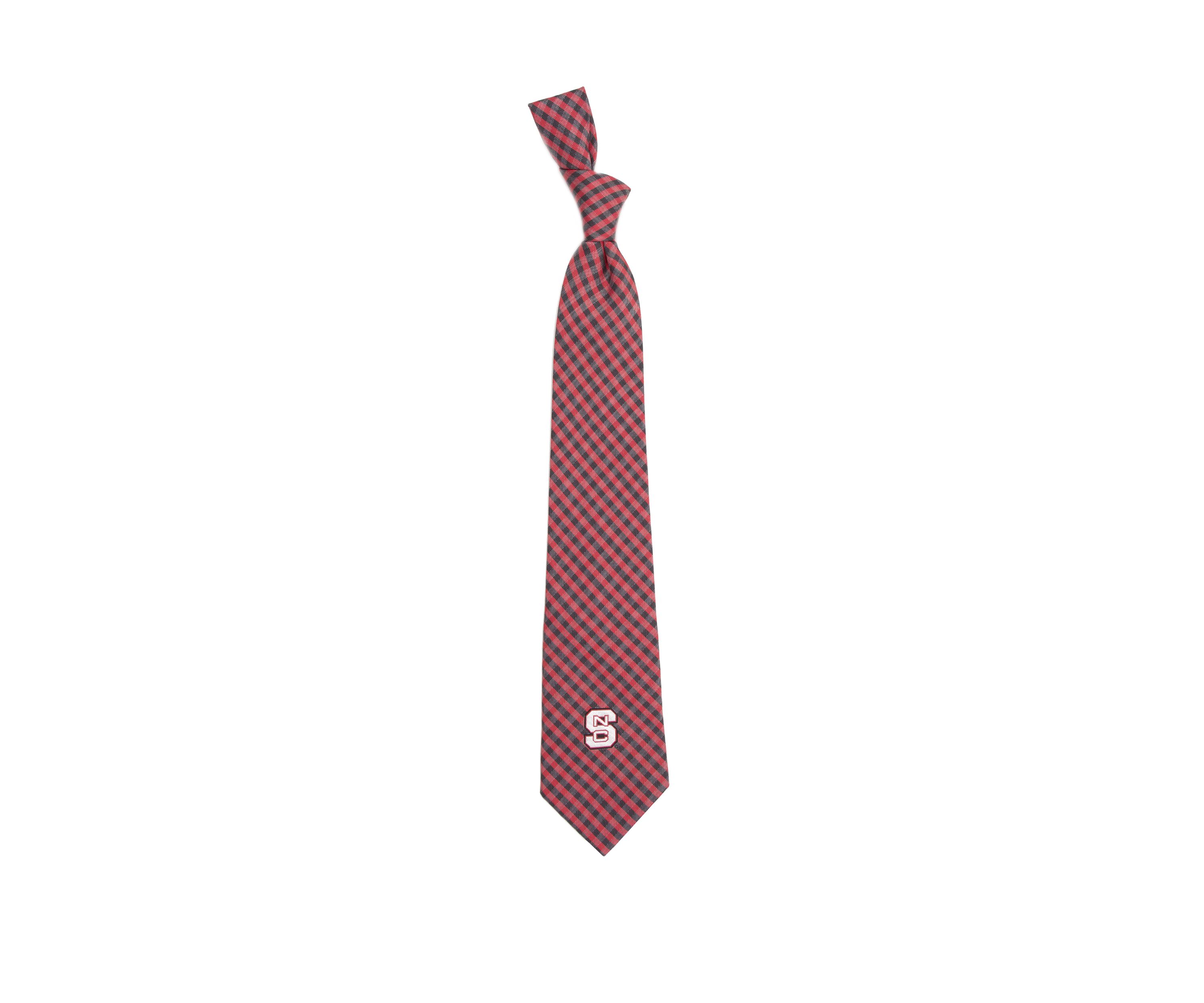 NCAA NC State Wolfpack Gingham Tie
