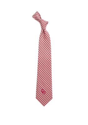 NCAA Oklahoma Sooners Gingham Tie