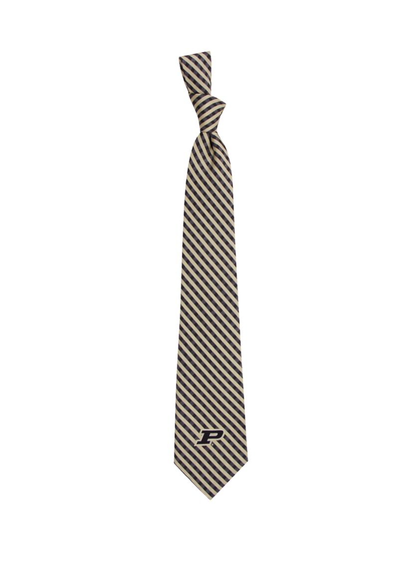 NCAA Purdue Boilermakers Gingham Tie