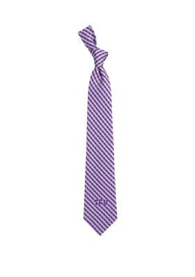 NCAA TCU Horned Frogs Gingham Tie