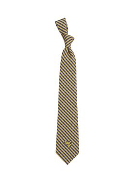 NCAA West Virginia Mountaineers Gingham Tie