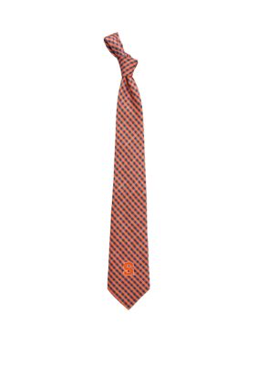 NCAA Syracuse Orangemen Gingham Tie