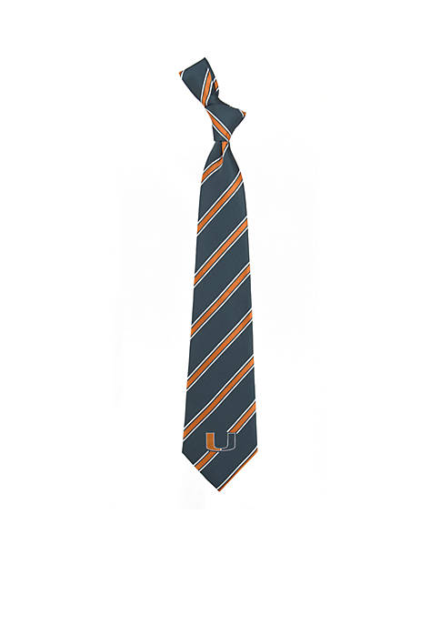 Eagles Wings Miami Hurricanes Woven Poly 1 Tie