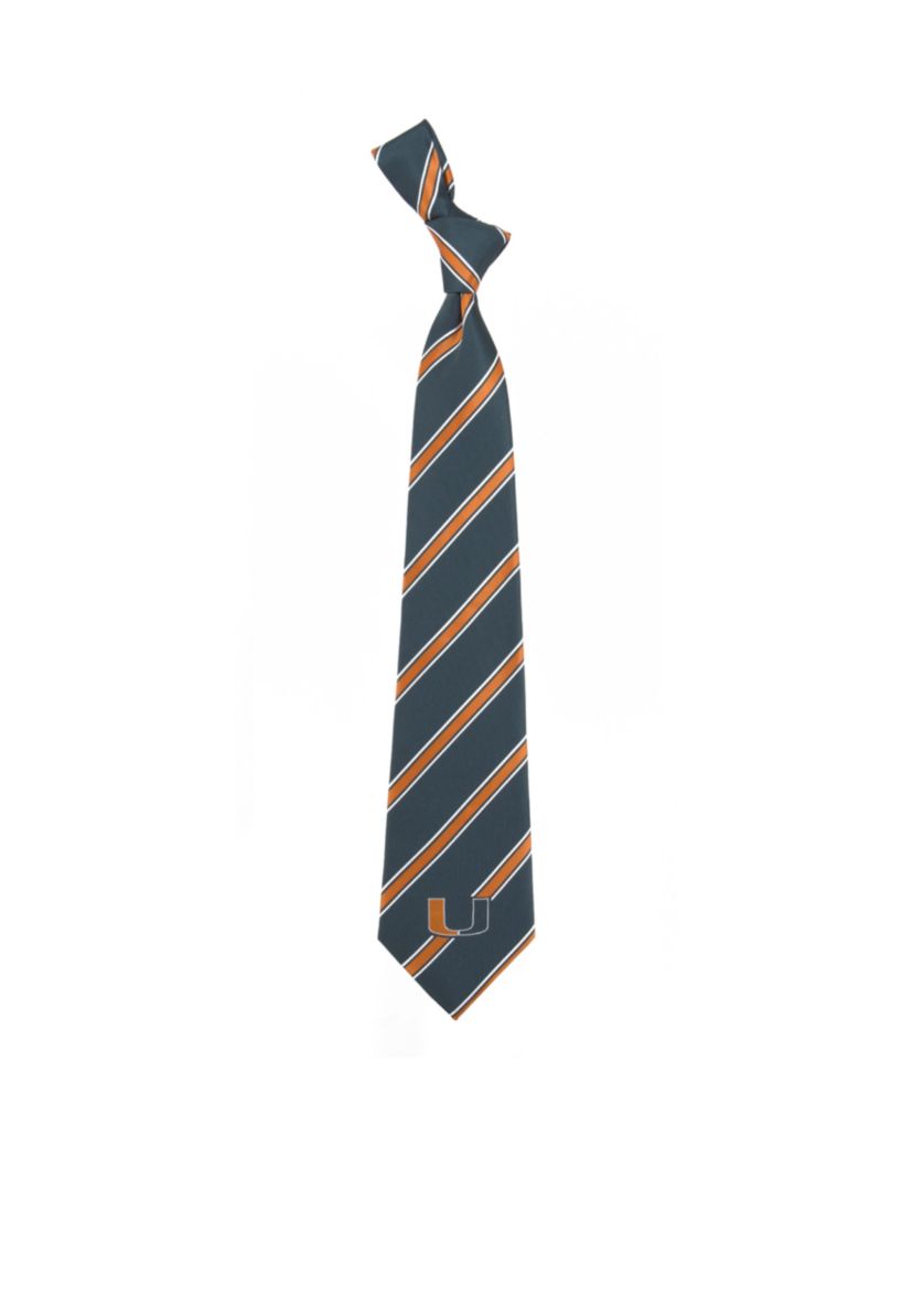 Miami Hurricanes Woven Poly 1 Tie