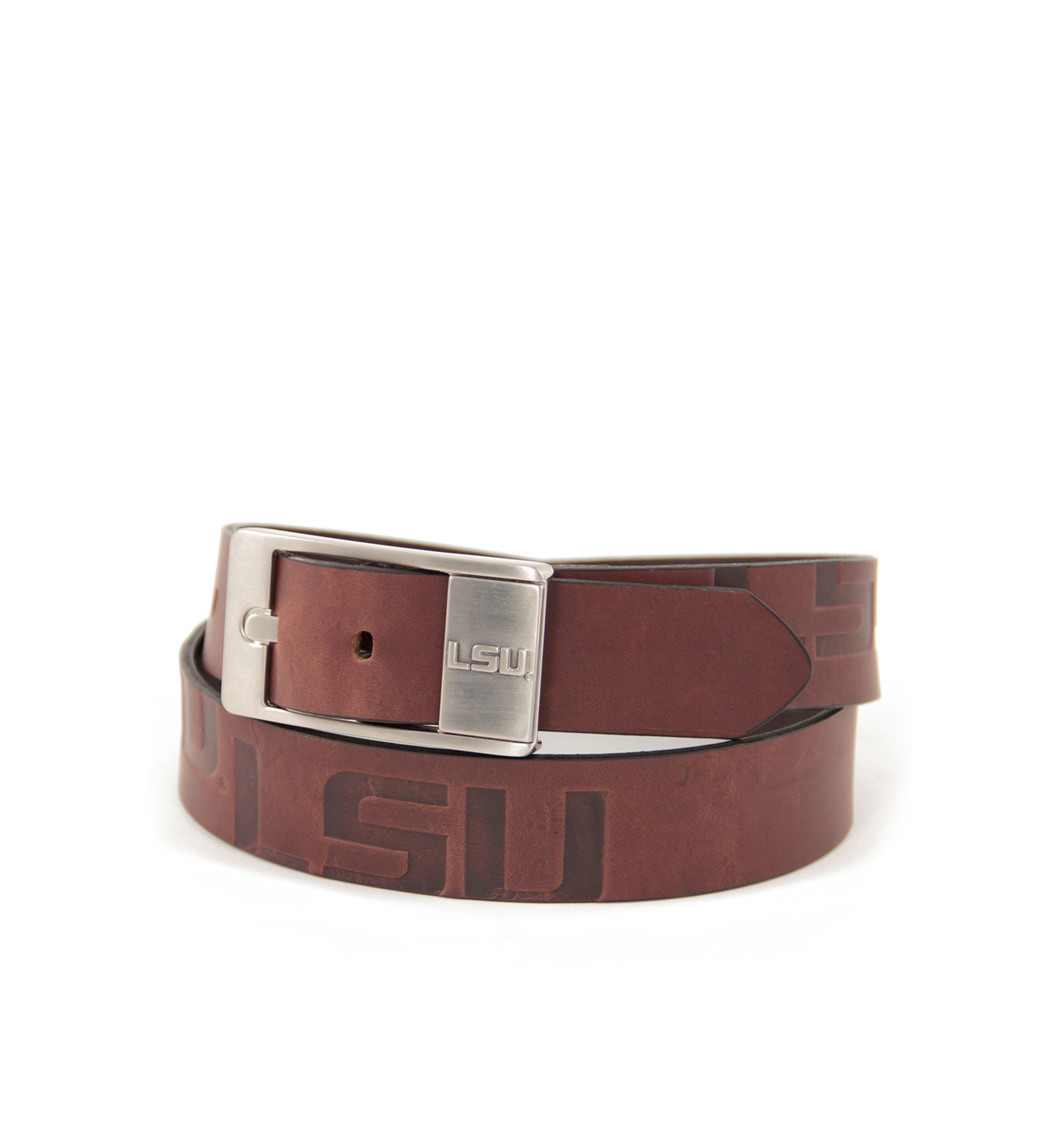 NCAA LSU Tigers Brandished Leather Belt 