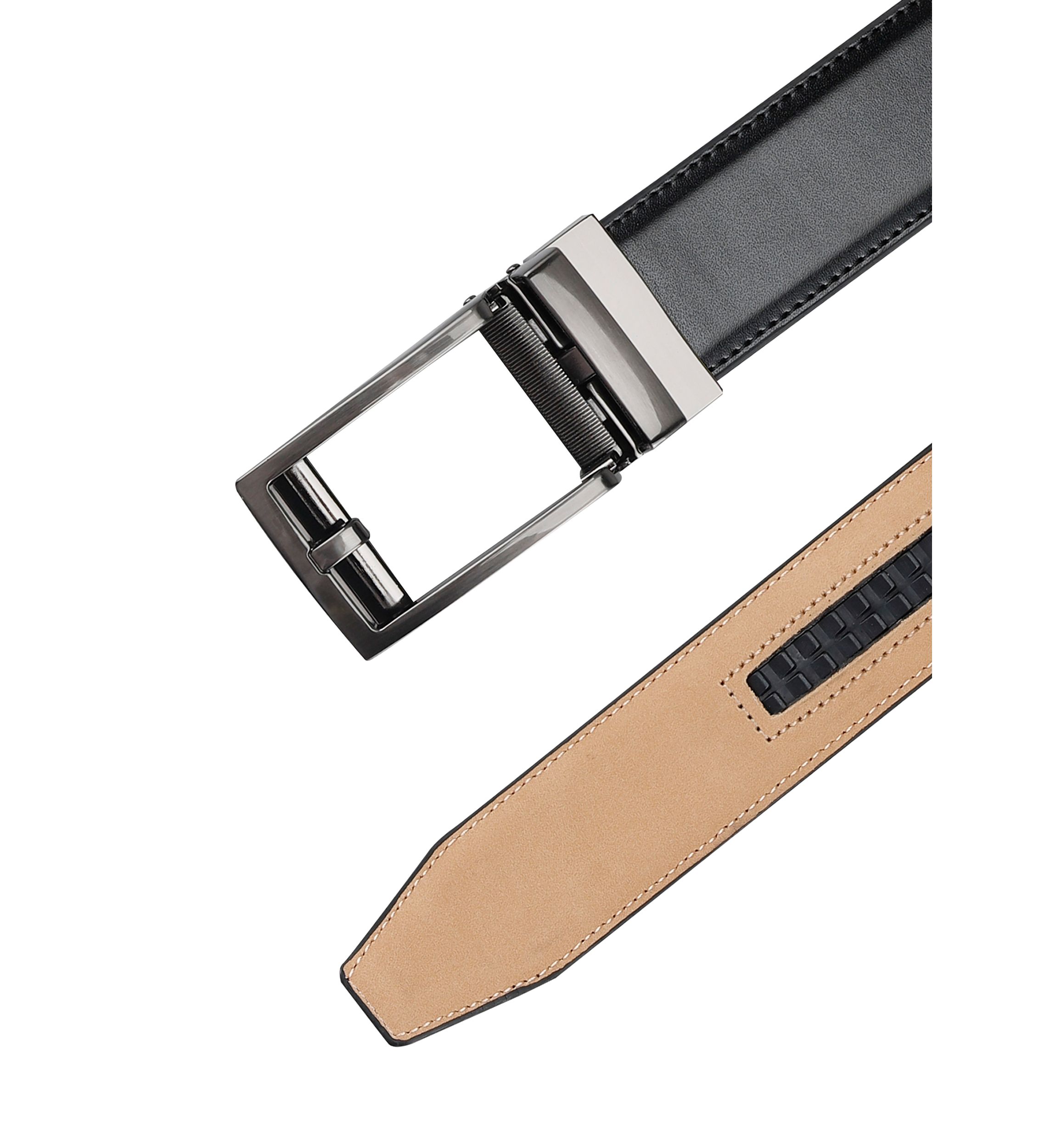 Track Lock Buckle Dress Belt