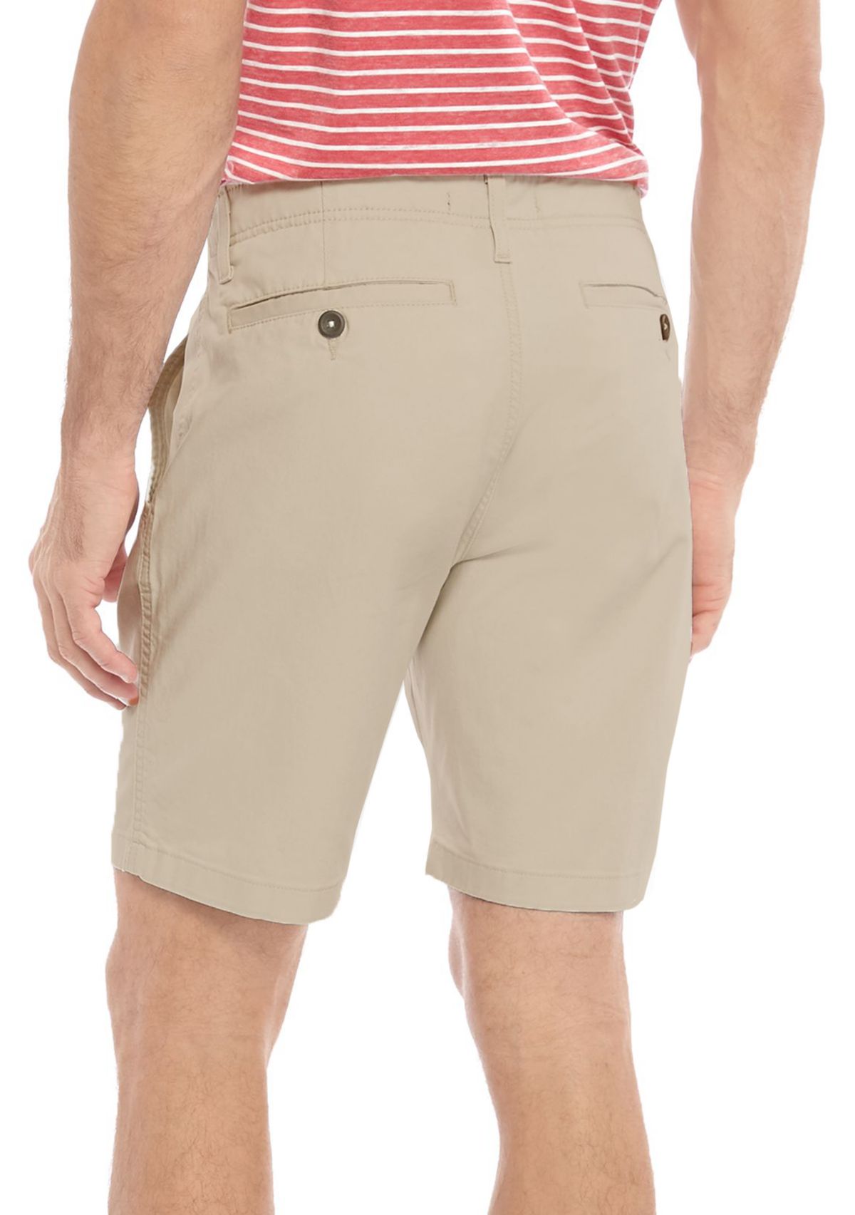 9 Inch Twill Flat Front Shorts