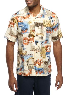Saddlebred® Short Sleeve Rayon Camp Shirt | belk
