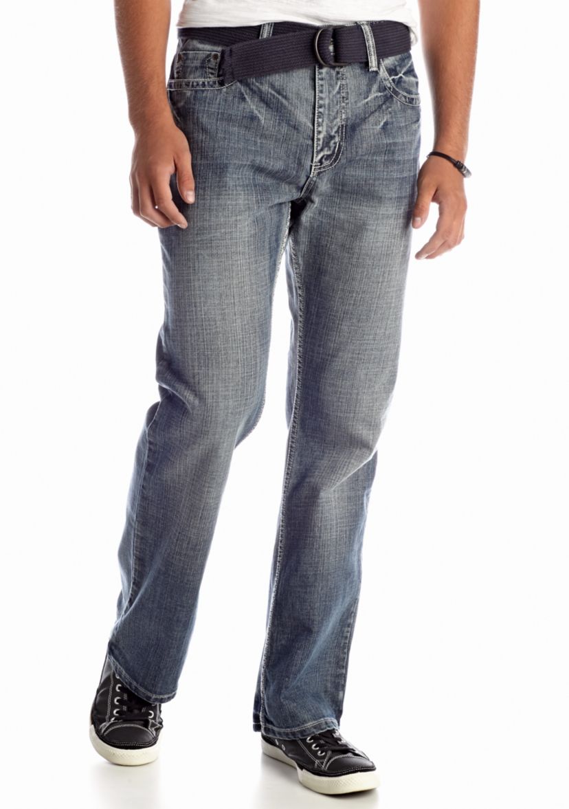 BOOTCUT EMB PKT:36 30:LIGHT BLUE