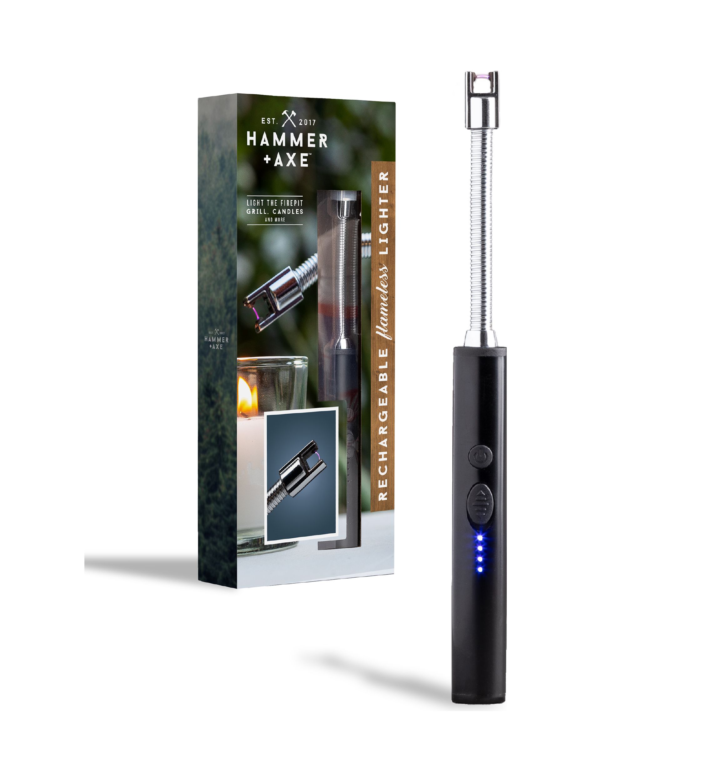 Rechargeable Flameless Lighter, Micro USB, Bendable Neck, Electric Lighter