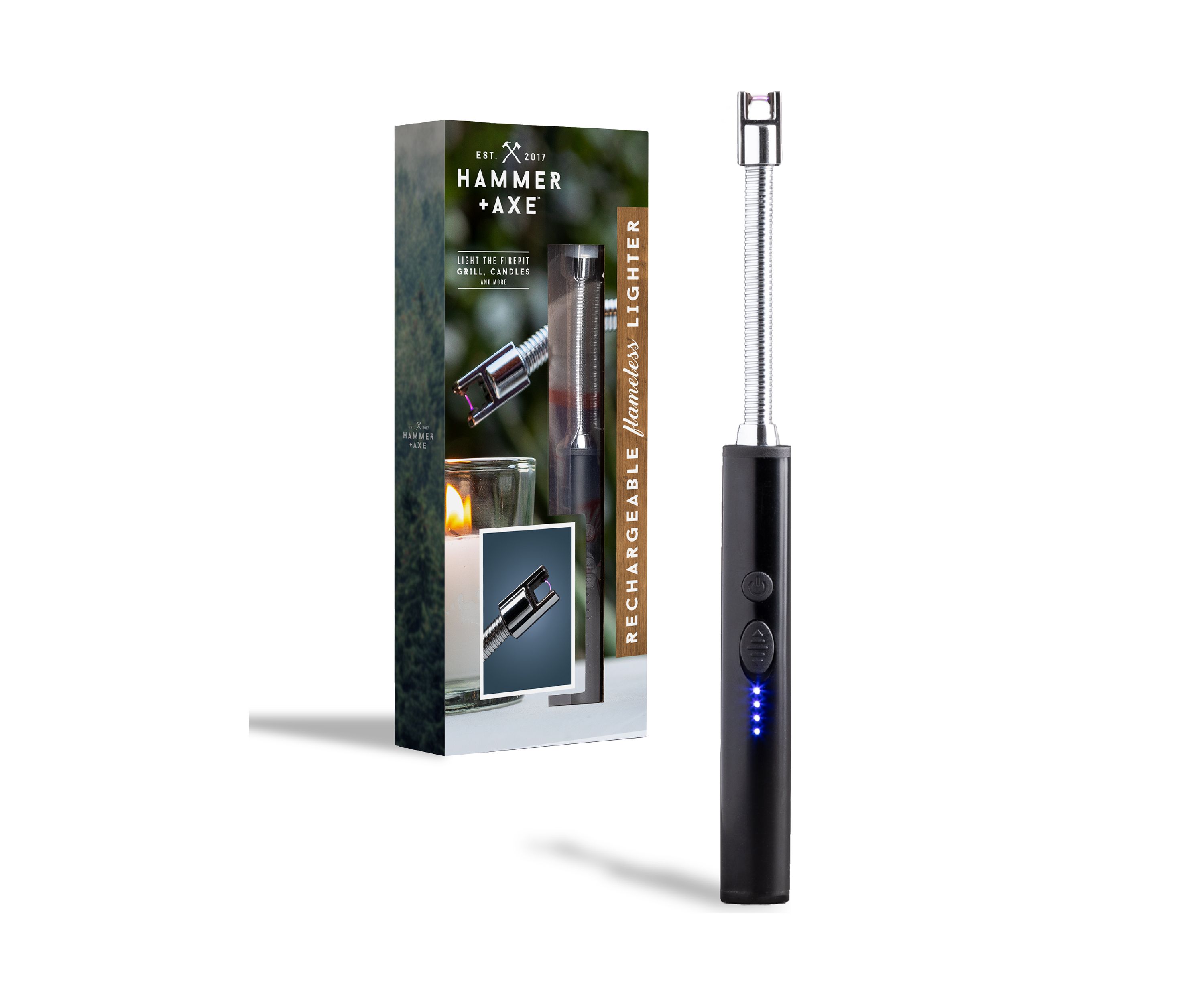 Rechargeable Flameless Lighter, Micro USB, Bendable Neck, Electric Lighter