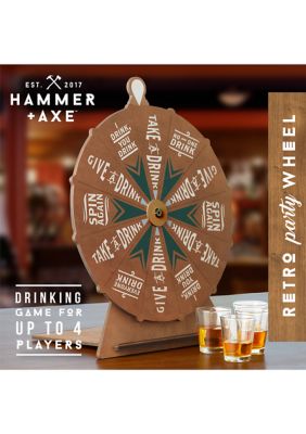 Vintage Drinking Wheel Game with 4 Shot Glasses