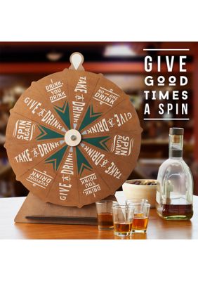 Vintage Drinking Wheel Game with 4 Shot Glasses