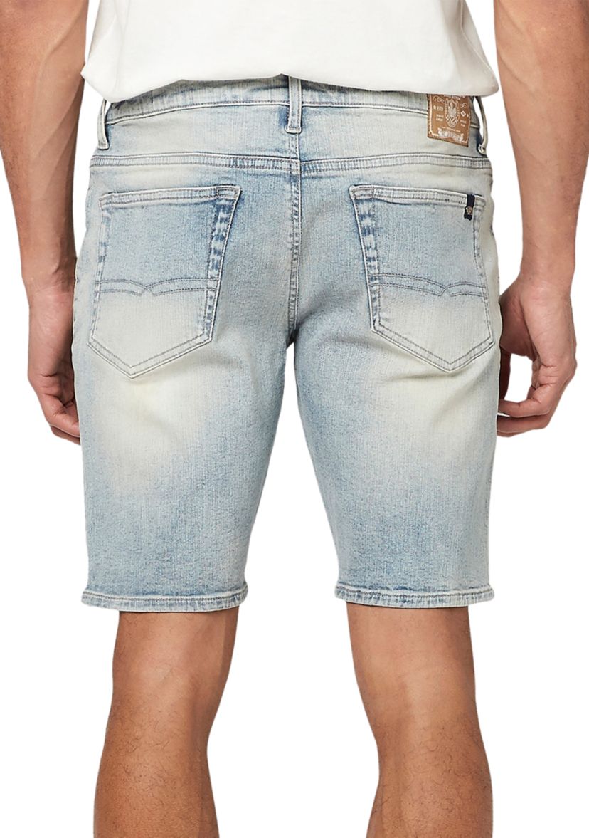 Mens Slim Parker Contrasted and Crinkled Shorts
