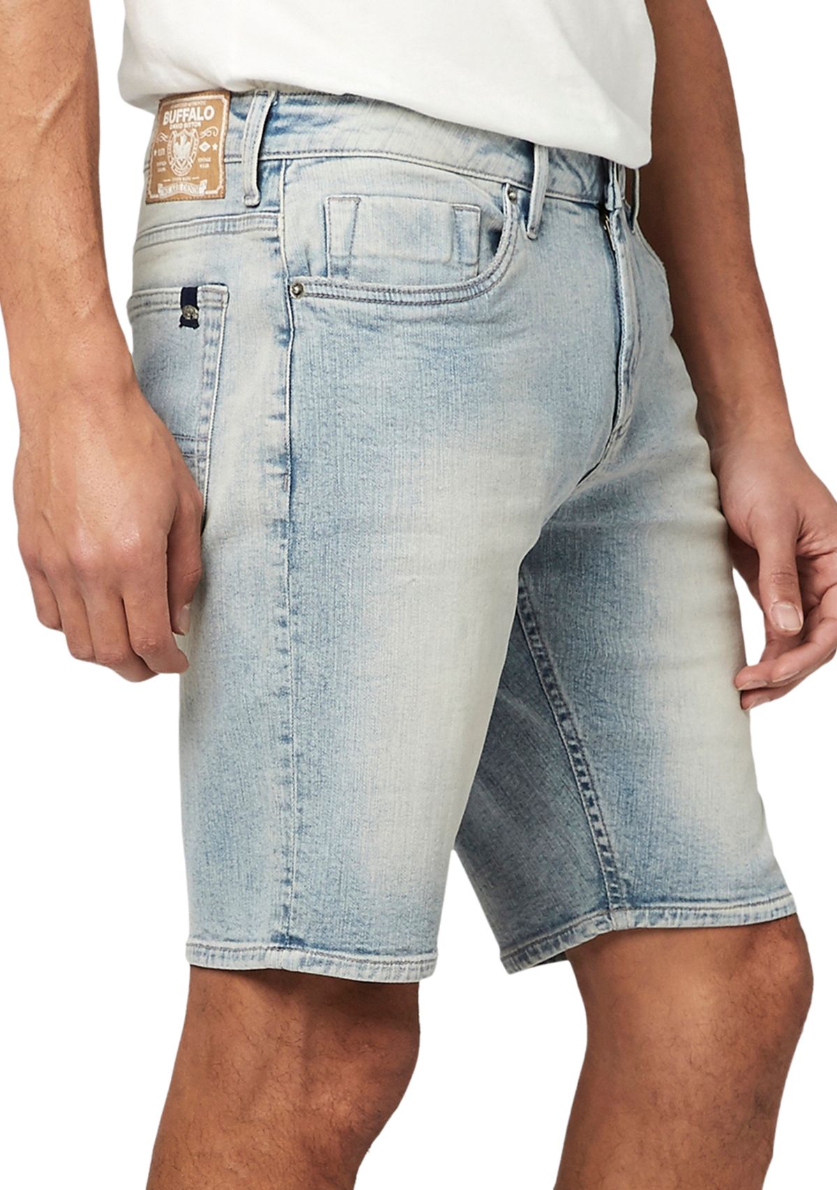 Mens Slim Parker Contrasted and Crinkled Shorts