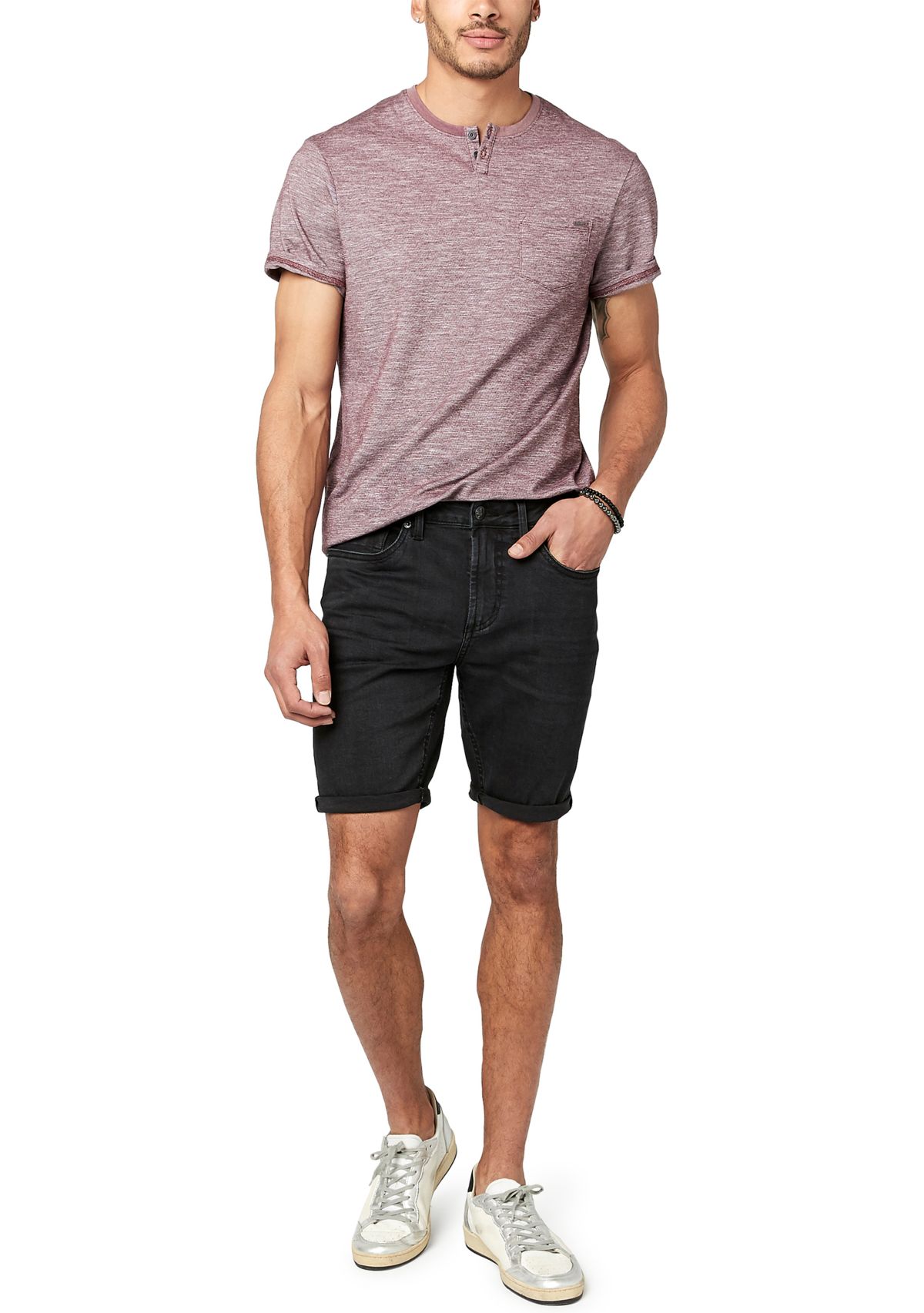 Black Vintage Slim Parker Shorts