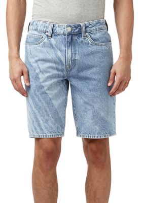 Relaxed Straight Dean Bleach Wave Shorts