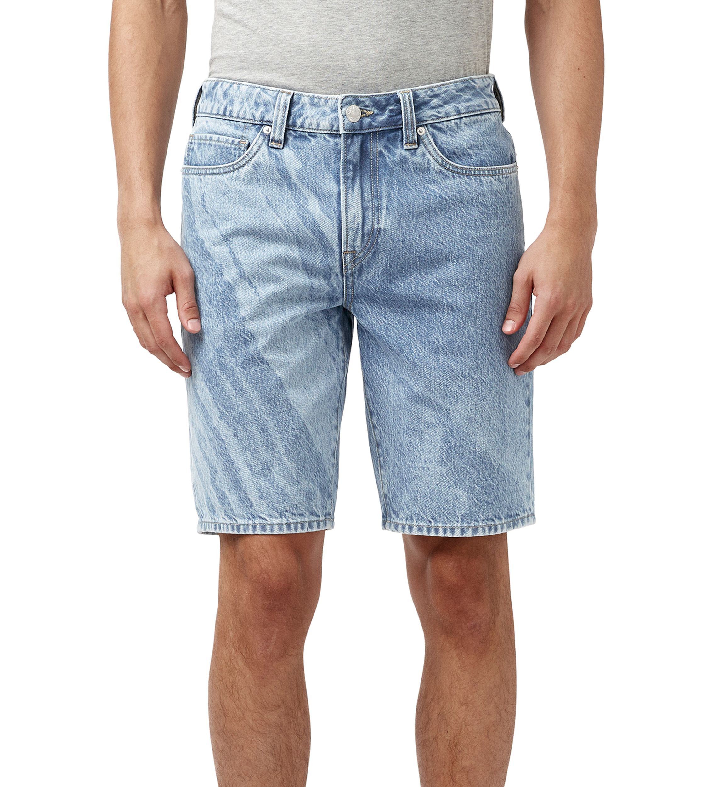 Relaxed Straight Dean Bleach Wave Shorts