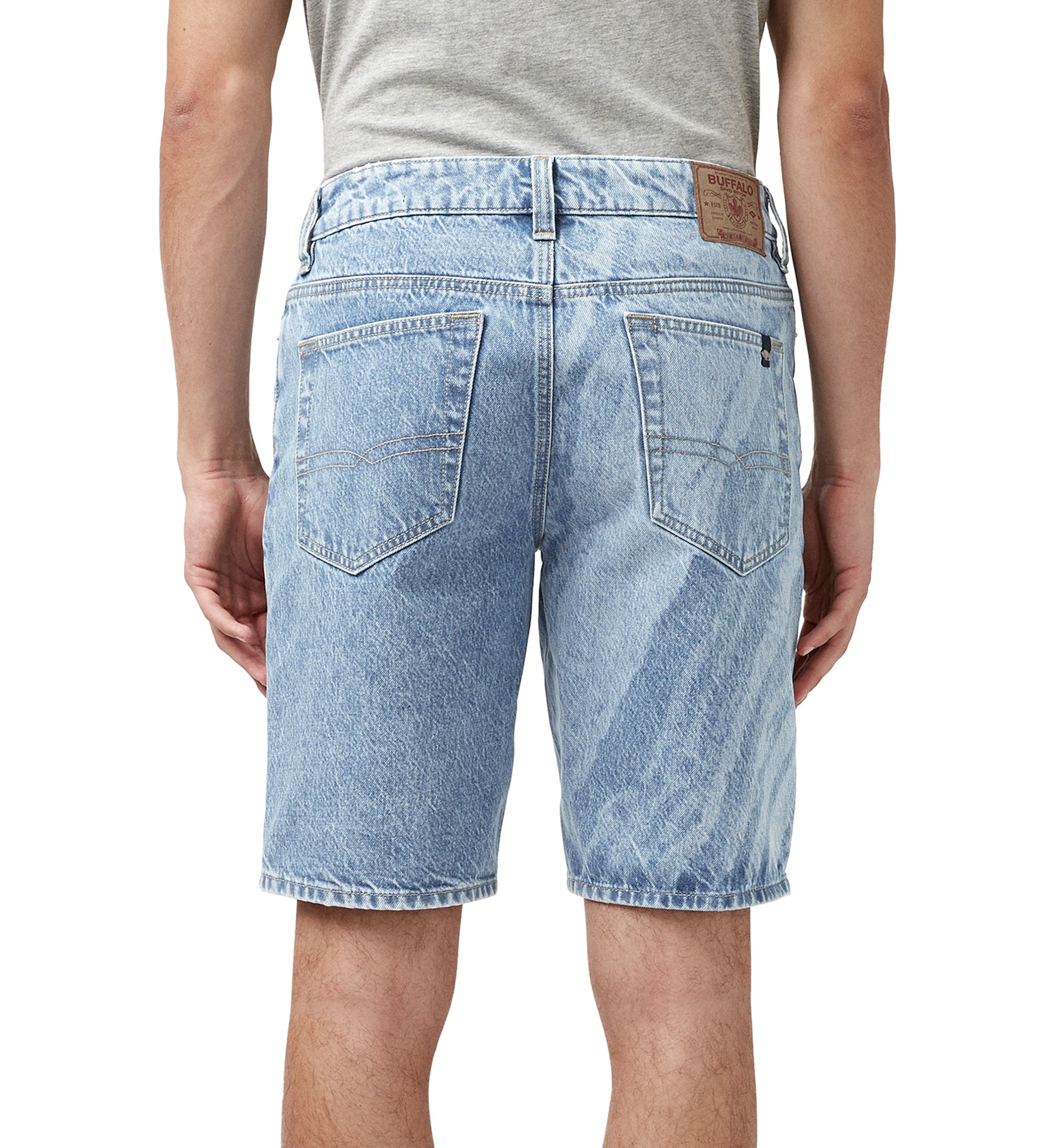 Relaxed Straight Dean Bleach Wave Shorts