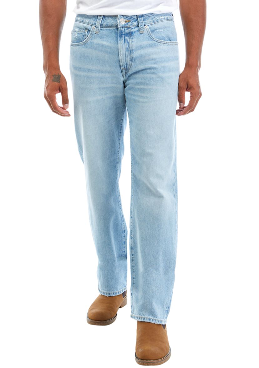 Mens Relaxed Fit Straight Leg Jeans