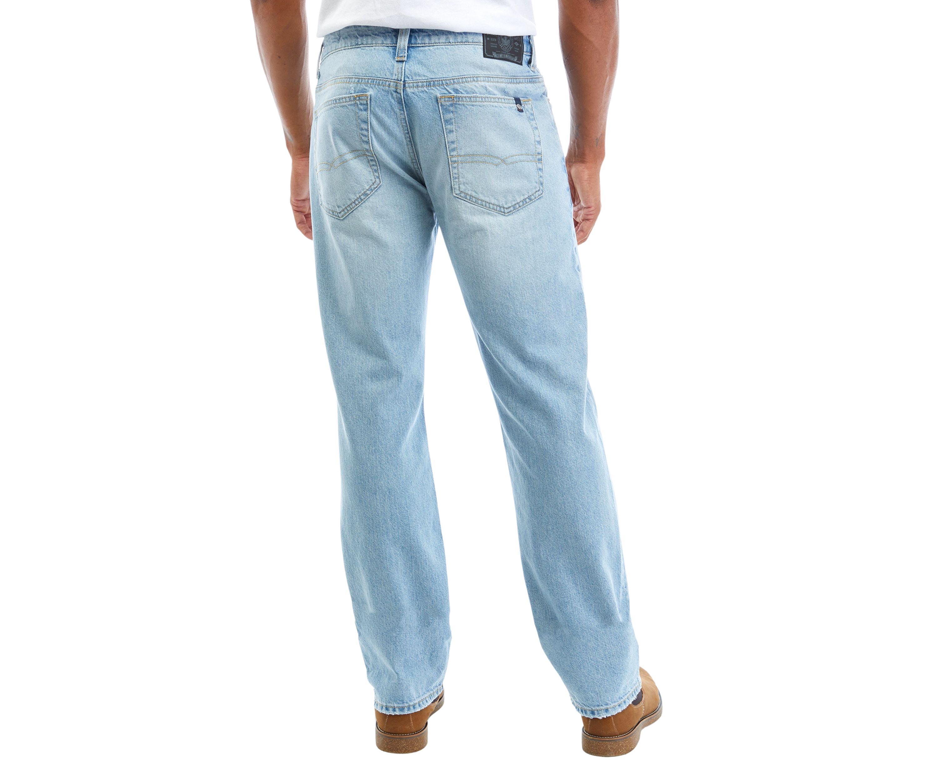Mens Relaxed Fit Straight Leg Jeans