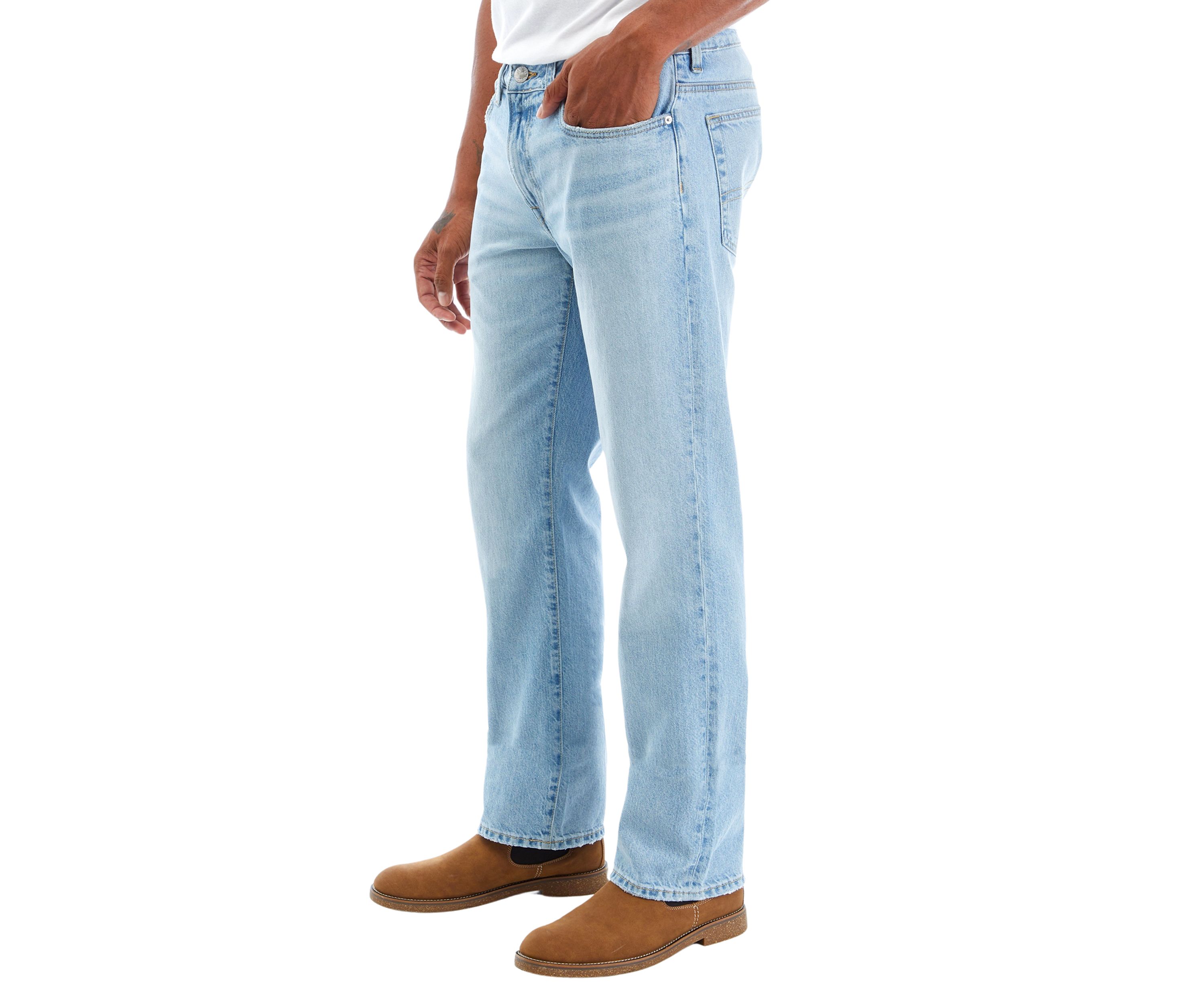 Mens Relaxed Fit Straight Leg Jeans