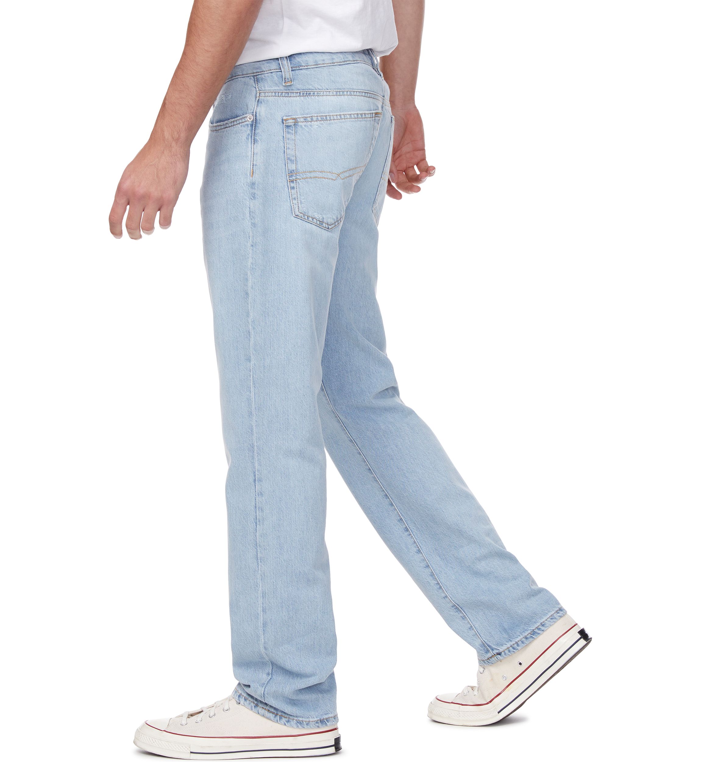 Mens Relaxed Fit Straight Leg Jeans